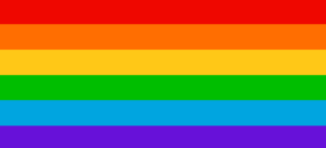 A rainbow Pride flag